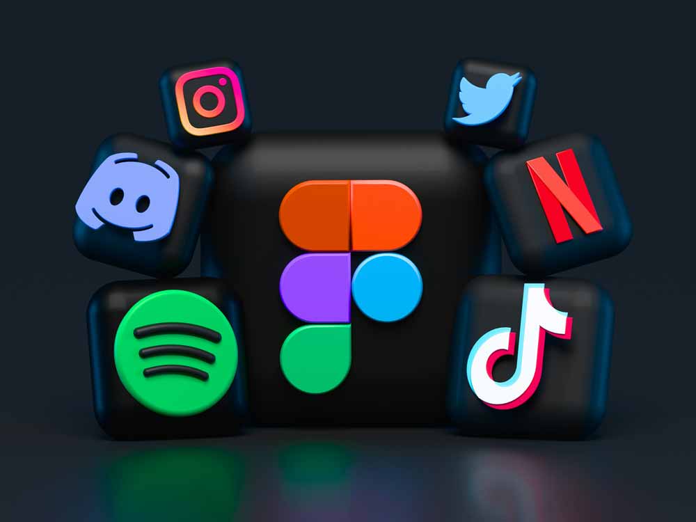 Logos des différents réseaux sociaux en marketing digital