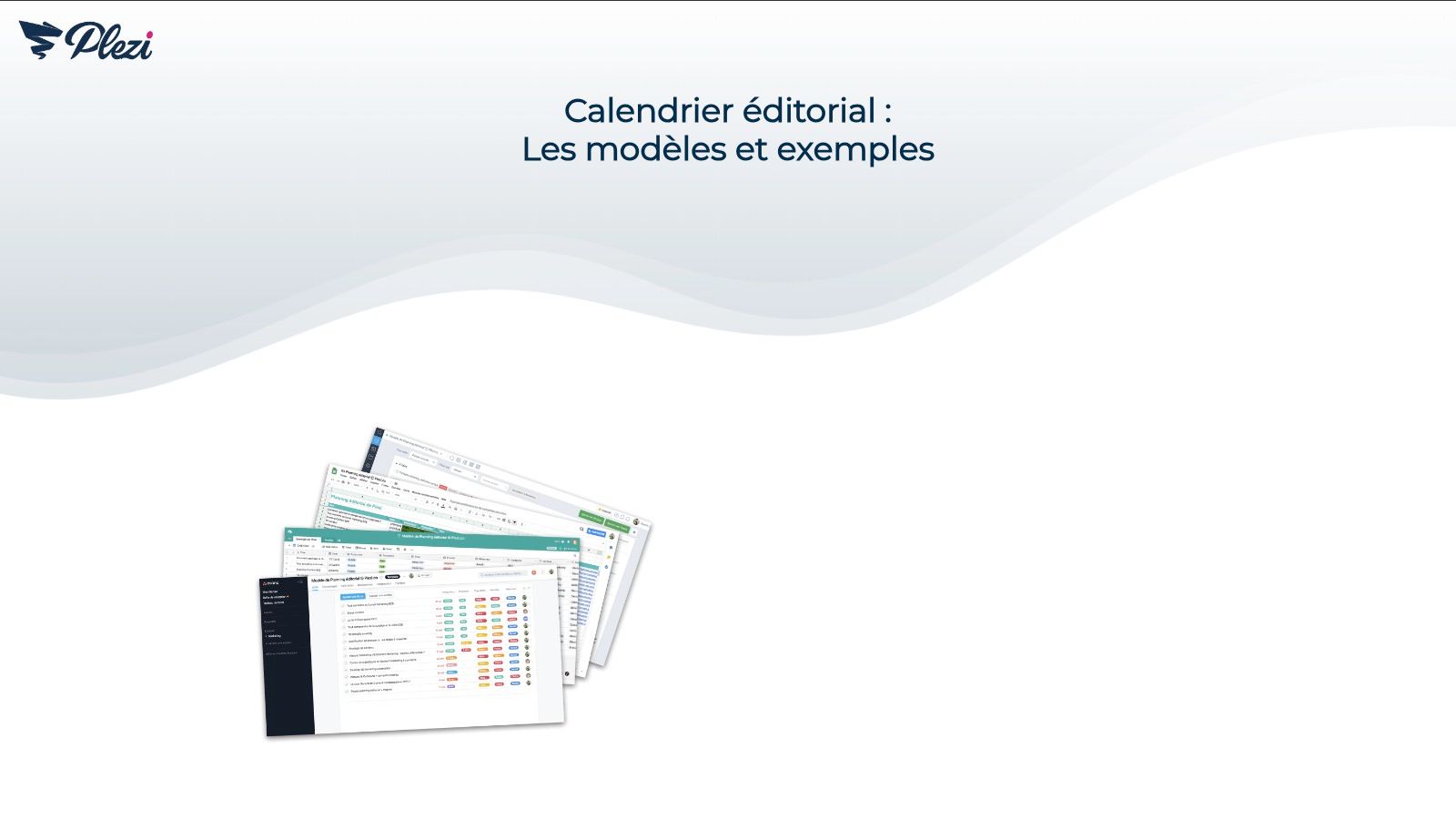 Plezi – Kit Calendrier éditorial (Google Sheets/Excel)