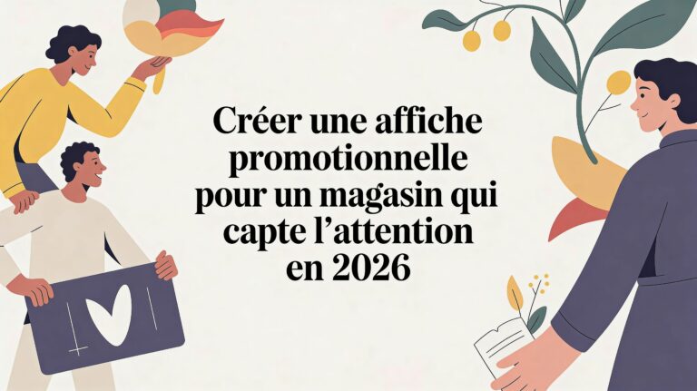 Créer une affiche promotionnelle pour un magasin qui capte l&rsquo;attention en 2026